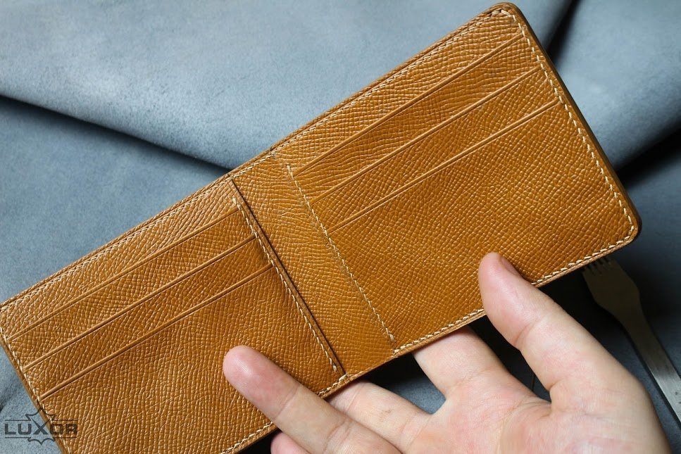 Handmade ostrich leg wallet. Ostrich leg leather men's wallet. Bifold  ostrich leg leather